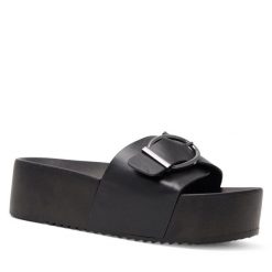 Klapki Jenny Fairy. Czarne klapki damskie Jenny Fairy, bez wzorów, bez obcasa. Za 129.99 zł.