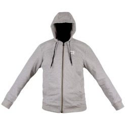 Bluza z kapturem i zamkiem błyskawicznym Iqon Explore World. Szare bluzy sportowe męskie IQON, bez wzorów, z kapturem. Za 266.00 zł.