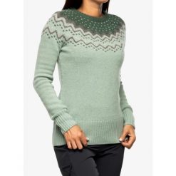 Sweter damski Fjallraven Ovik Knit Sweater. Zielone swetry damskie Fjällräven, m, bez wzorów, sportowe, bez kołnierzyka, bez ramiączek, bez kaptura. Za 895.25 zł.