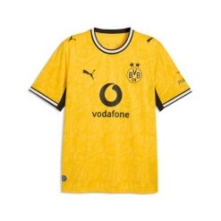 Męska koszulka domowa Borussia Dortmund 26/27 PUMA. Czarne koszulki sportowe męskie Puma, l, bez wzorów, z materiału, bez kołnierzyka, bez ramiączek, do piłki nożnej. Za 429.00 zł.
