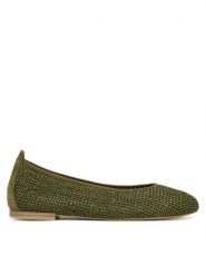 Caprice Baleriny 9-22112-46 Khaki. Brązowe baleriny damskie Caprice, bez wzorów, ze skóry, bez obcasa. Za 239.99 zł.
