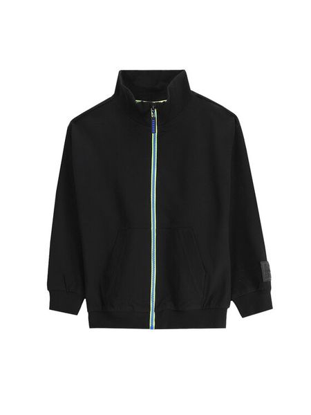 Coccodrillo Bluza WC5132201CBK Czarny Regular Fit. Czarne bluzy dla chłopców COCCODRILLO, bez wzorów, z bawełny, bez ramiączek, bez kaptura. Za 49.90 zł.