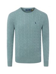 Polo Ralph Lauren sweter z dzianiny z zawartością kaszmiru Mężczyźni Wełna niebieski, XXL. Niebieskie swetry przez głowę męskie Polo Ralph Lauren, m, bez wzorów, z dzianiny, bez kołnierzyka. Za 1,199.95 zł.