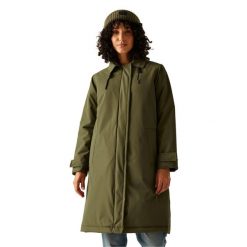 Kobiety/Panie Orla Kiely Mac Kurtka Wodoodporna. Niebieskie kurtki damskie Regatta, m, bez wzorów, z materiału, z kapturem. Za 231.99 zł.