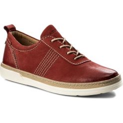 Półbuty LASOCKI - WI23-SATINA-05 Czerwony. Czerwone półbuty damskie Lasocki, z nubiku. Za 149.99 zł.