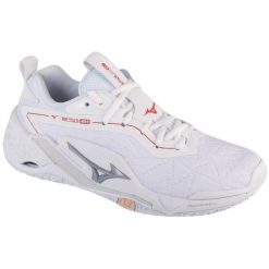 Buty do piłki ręcznej damskie, Wave Stealth Neo II. Białe obuwie sportowe damskie Mizuno, bez wzorów, z materiału, do piłki ręcznej, mizuno wave. W wyprzedaży za 576.45 zł.