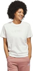Adidas Koszulka damska adidas Cursive Wordmark Graphic biała KQ6404 XL. Białe t-shirty damskie Adidas, xl, bez wzorów, bez kołnierzyka. Za 108.99 zł.