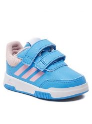 Adidas Sneakersy Tensaur Hook and Loop IG8802 Niebieski. Niebieskie buty sportowe dziewczęce Adidas, bez wzorów, ze skóry, bez zapięcia. Za 99.99 zł.