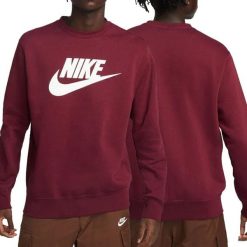 Bluza sportowa męska Nike Sportswear DQ4912-638. Czerwone bluzy męskie Nike, m, bez wzorów, bez kaptura. Za 159.00 zł.