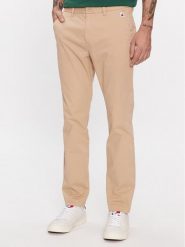 Tommy Jeans Chinosy Austin DM0DM18339 Beżowy Slim Fit. Brązowe eleganckie spodnie męskie Tommy Jeans, m, bez wzorów, z bawełny. Za 469.99 zł.
