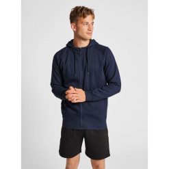 Bluza z kapturem i zamkiem błyskawicznym Hummel Red Classic. Niebieskie bluzy męskie Hummel, xl, bez wzorów, z bawełny, z kapturem, na fitness i siłownię. Za 212.45 zł.