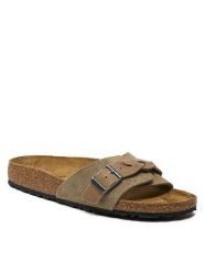 Birkenstock Klapki Oita Braided 1026730 Brązowy. Brązowe klapki damskie Birkenstock, bez wzorów, ze skóry, bez obcasa. Za 579.99 zł.
