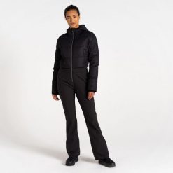 Damski kombinezon narciarski Dare 2B Flurry. Czarne spodnie materiałowe damskie Dare 2b, na zimę, bez wzorów, z poliesteru, sportowe, narciarskie. Za 892.50 zł.