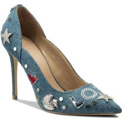 Szpilki GUESS - Belle2 FLBE21 DEN08 BLUE. Niebieskie szpilki damskie Guess, z materiału. W wyprzedaży za 369.00 zł.