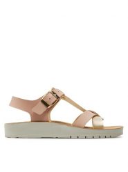 Geox Sandały J Sandal Costarei Gi J45EAG 05404 C8J2U D Różowy. Czerwone sandały dziewczęce Geox, ze skóry, bez zapięcia. Za 289.99 zł.