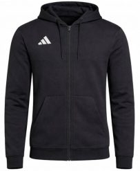 Adidas Bluza męska adidas Entrada 26 FZ Hoody czarna KF5945. Czarne bluzy męskie Adidas, m, bez wzorów, bez kaptura. Za 134.00 zł.