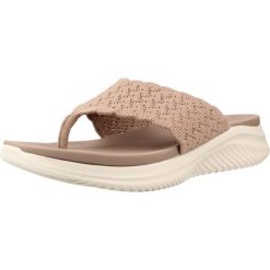 Sandały SKECHERS 119971S Brązowy. Brązowe sandały damskie Skechers, bez wzorów, z tkaniny, bez obcasa, bez zapięcia. Za 206.99 zł.