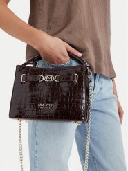 Nine West Torebka EO-CITY GRACE-LDA9420 CROCO Brązowy. Brązowe torebki do ręki damskie Nine West, bez wzorów, ze skóry, bez dodatków. Za 249.99 zł.