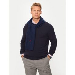 Szalik Polo Ralph Lauren. Niebieskie szaliki męskie Polo Ralph Lauren, bez wzorów. Za 619.99 zł.