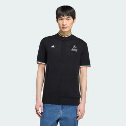 KOSZULKA MERCEDES - AMG PETRONAS FORMULA 1 TEAM GIRO DI MERCEDES MERINO. Czarne koszulki sportowe męskie Adidas, l, bez wzorów, z dzianiny, bez kołnierzyka, bez ramiączek, rowerowe. Za 529.00 zł.