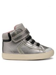 Geox Sneakersy B Gisli B461MA 0AJ02 C1363 S Srebrny. Szare buty sportowe dziewczęce Geox, bez wzorów, ze skóry, bez zapięcia. Za 179.99 zł.