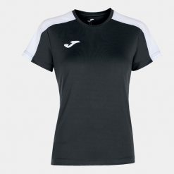 Koszulka do piłki nożnej damska Joma Academy III z krótkim rękawem. Białe koszulki sportowe damskie Joma, xs, bez wzorów, bez kołnierzyka, bez ramiączek, do piłki nożnej. Za 53.99 zł.