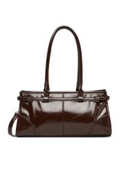 JENNY Torebka C-JNY-M-001-08 Brązowy. Brązowe torebki do ręki damskie Jenny, bez wzorów, z materiału, bez dodatków. Za 129.99 zł.