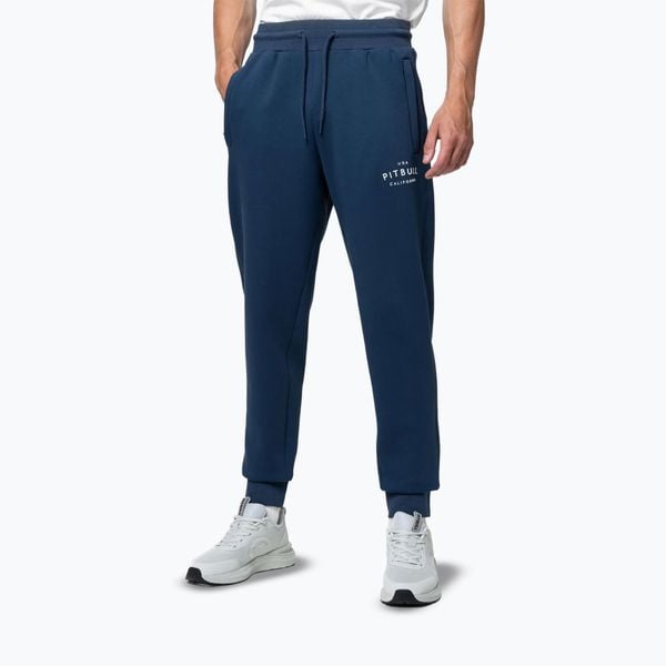 Spodnie męskie Pitbull Sampson Track Pants. Niebieskie spodnie materiałowe męskie PITBULL, m, bez wzorów, z bawełny, na fitness i siłownię. Za 209.99 zł.