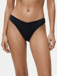 Guess Dół od bikini E6GO22 MC040 Czarny. Czarne bikini damskie Guess, m, z aplikacjami. Za 282.99 zł.