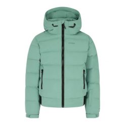 Kurtka narciarska z kapturem dla dziewczynki Protest Eliny. Niebieskie buty zimowe dziewczęce Protest, bez wzorów, z puchu, bez zapięcia. Za 538.00 zł.