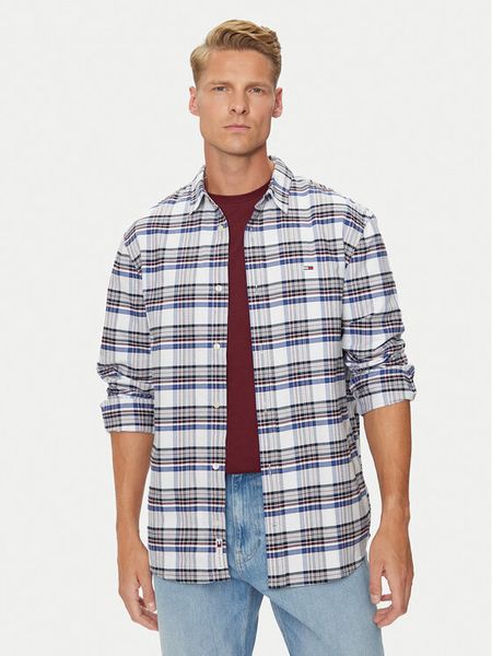 Tommy Jeans Koszula DM0DM19648 Beżowy Regular Fit. Brązowe koszule męskie Tommy Jeans, m, bez wzorów, z bawełny, bez kołnierzyka, bez ramiączek. Za 199.99 zł.