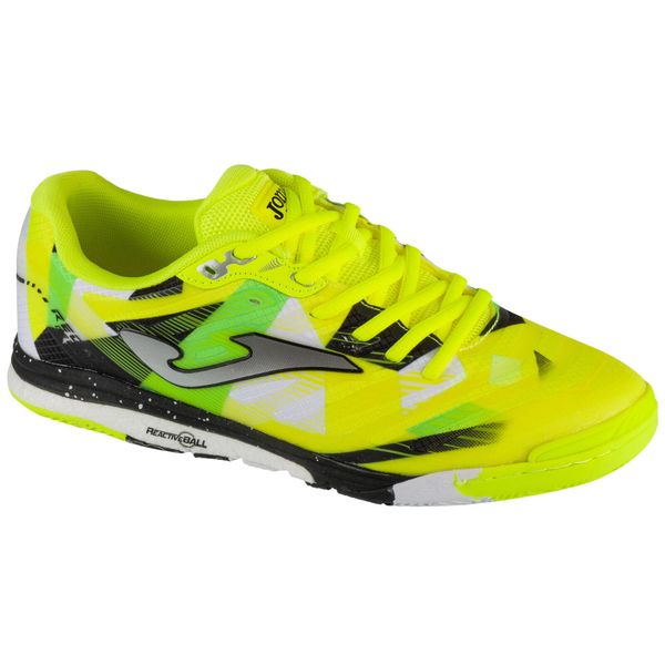 Buty halowe do piłki nożnej męskie, Regate Rebound 24 RREW IN. Zielone buty sportowe męskie Joma, z materiału, bez zapięcia, do piłki nożnej. Za 279.99 zł.