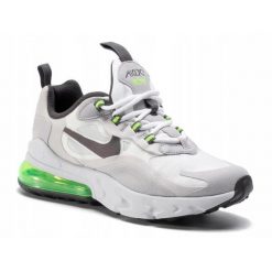 Buty na trening na co dzień damskie NIKE AIR MAX 270 REACT (GS) dla aktywnych. Obuwie sportowe damskie Nike, bez wzorów, na fitness i siłownię, nike air max. Za 541.00 zł.