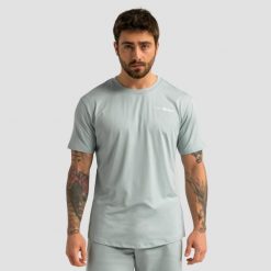 T-shirt męski GymBeam regular fit zielony eukaliptus. Zielone t-shirty męskie GYMBEAM, m, bez wzorów, z elastanu, sportowe, bez kołnierzyka. Za 76.90 zł.