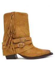 Steve Madden Kowbojki Hadly 11005190 Brązowy. Brązowe botki damskie Steve Madden, ze skóry, bez obcasa, na słupku, bez zapięcia. Za 1,029.00 zł.