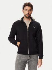 Guess Bluza M6BQ52 K6169 Czarny Slim Fit. Czarne bluzy męskie Guess, m, z aplikacjami, z bawełny, bez kaptura. Za 369.99 zł.