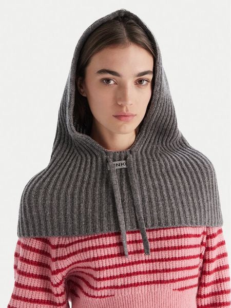 PINKO Balaklawa 104494 A2Z1 K07 Szary. Szare czapki i kapelusze damskie Pinko, na zimę, bez wzorów, z wełny. Za 659.99 zł.