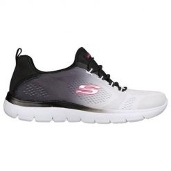 Buty do chodzenia damskie Skechers Summitsbright Charmer. Czarne obuwie sportowe damskie Skechers, bez wzorów, z materiału, trekkingowe. Za 372.00 zł.