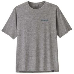 Koszulka trekkingowa męska Cap Cool Daily Graphic. Szare koszulki sportowe męskie Patagonia, m, bez wzorów, bez kołnierzyka, bez ramiączek, trekkingowe. Za 189.99 zł.