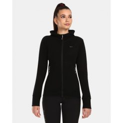 Damski sweter z wełny merynosów z kapturem Kilpi WOLIE-W. Czarne swetry damskie Kilpi, l, bez wzorów, z wełny, sportowe, bez kołnierzyka, bez ramiączek, z kapturem. Za 339.43 zł.