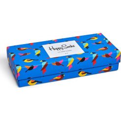 Happy Socks - Skarpetki Forest Gift Box (4-pak). Niebieskie skarpety damskie Happy Socks, z bawełny. Za 119.90 zł.