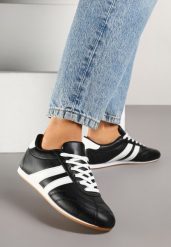 Czarne Sznurowane Sneakersy w Stylu Tenisówek Liavessa. Czarne obuwie sportowe damskie Born2be, bez wzorów, z jeansu, tenisowe. Za 84.99 zł.