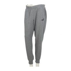 Second life - Spodnie dresowe męskie ESS Logo Pants TR cl - Jak nowy. Szare spodnie sportowe męskie Puma, m, bez wzorów, z dresówki, na fitness i siłownię. Za 111.76 zł.