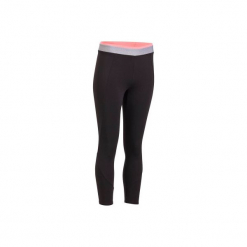 Legginsy 7/8 fitness Energy damskie. Czarne legginsy damskie DOMYOS, z elastanu. Za 54.99 zł.