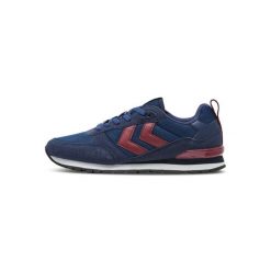 Sneakersy Hummel Monaco 86. Niebieskie obuwie sportowe damskie Hummel, bez wzorów, z syntetyku, trekkingowe. W wyprzedaży za 216.50 zł.