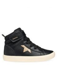 Geox Sneakersy J Gisli Girl J564NC 054AS C9BB5 S Czarny. Czarne buty sportowe dziewczęce Geox, bez wzorów, ze skóry, bez zapięcia. Za 229.99 zł.