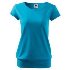 Koszulka Damska City. Niebieskie koszulki sportowe damskie ALDER, bez wzorów, sportowe, bez kołnierzyka. Za 47.99 zł.