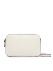 Calvin Klein Torebka Foil Logo Elongated Camera Bag LV04F3276G Biały. Białe torebki do ręki damskie Calvin Klein, bez wzorów, ze skóry, bez dodatków. Za 409.99 zł.