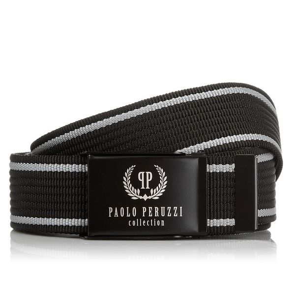 CZARNY PASEK MĘSKI PAOLO PERUZZI PW-10-115 cm. Czarne paski damskie bez wzorów. Za 34.00 zł.