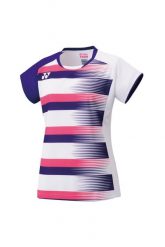 Koszulka tenisowa damska z krótkim rekawem Yonex VERY COOL. Białe koszulki sportowe damskie YONEX, s, bez wzorów, z materiału, bez kołnierzyka. Za 259.00 zł.